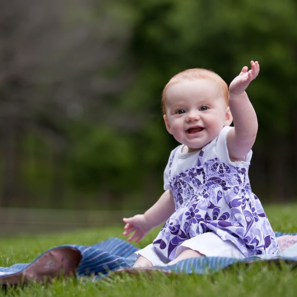 Baby waving